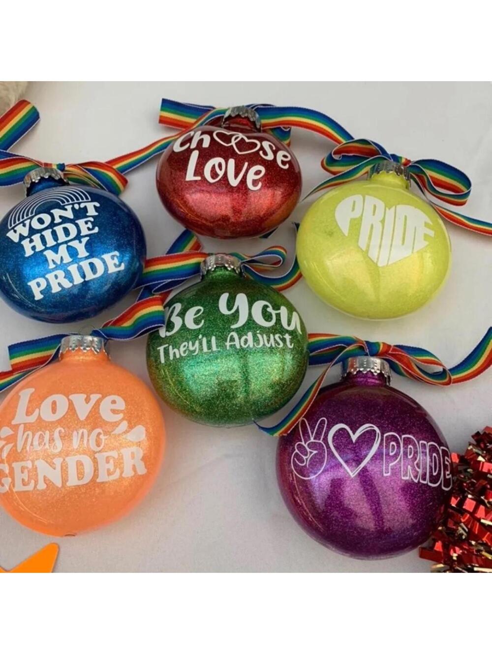 PRIDE Ornaments Set of 6